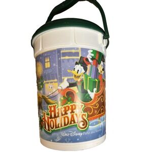 Disney Happy Holidays Popcorn Bucket Walt Disney Parks Mickey Minnie Christmas